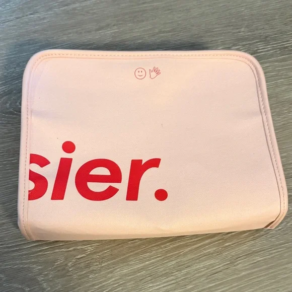 GLOSSIER PINK CANVAS MAKEUP BAG - Picture 2 of 5
